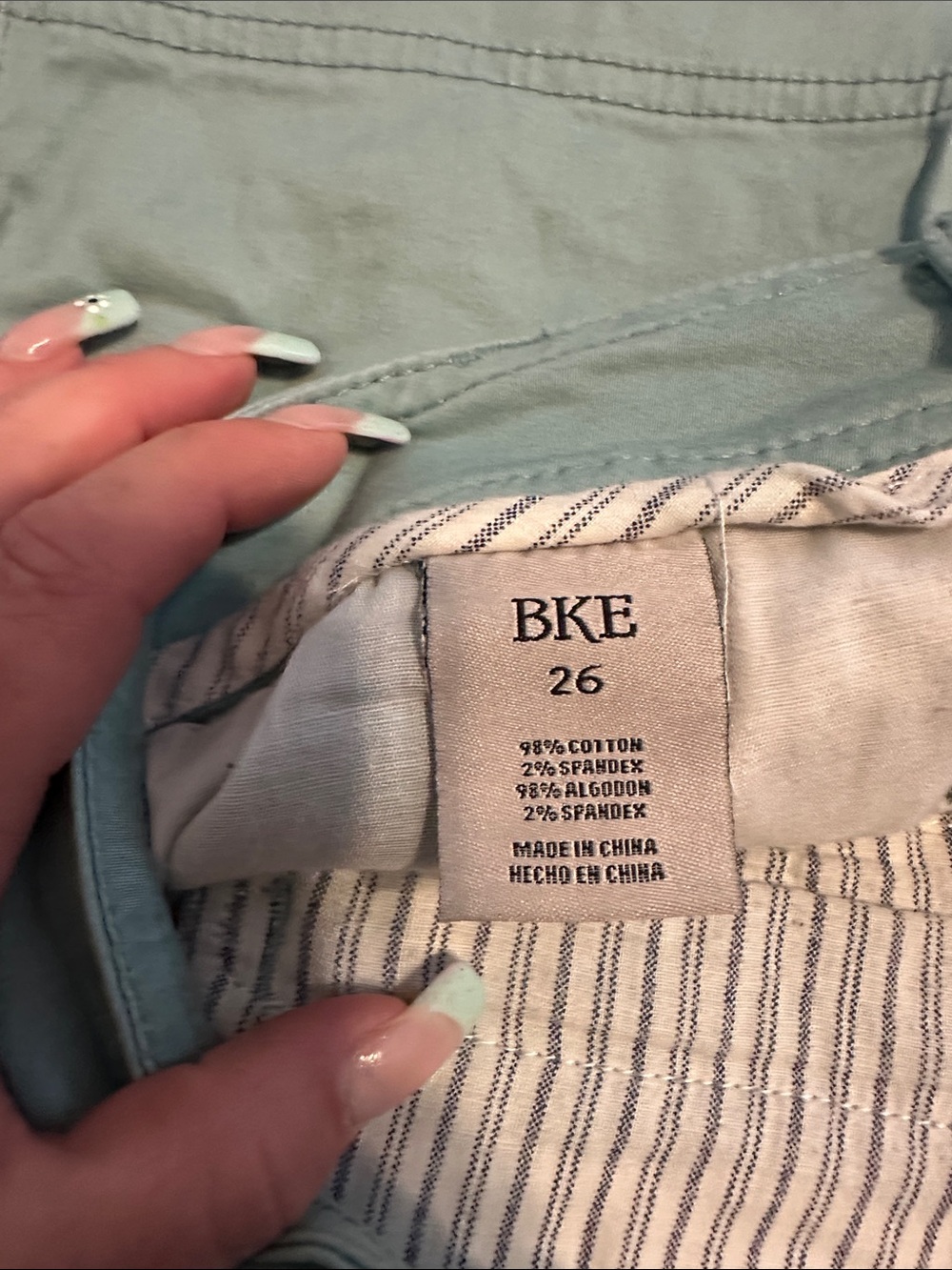BKE Women’s Shorts Trio - Coral, Teal, Mint Ombre - Picture 7 of 10